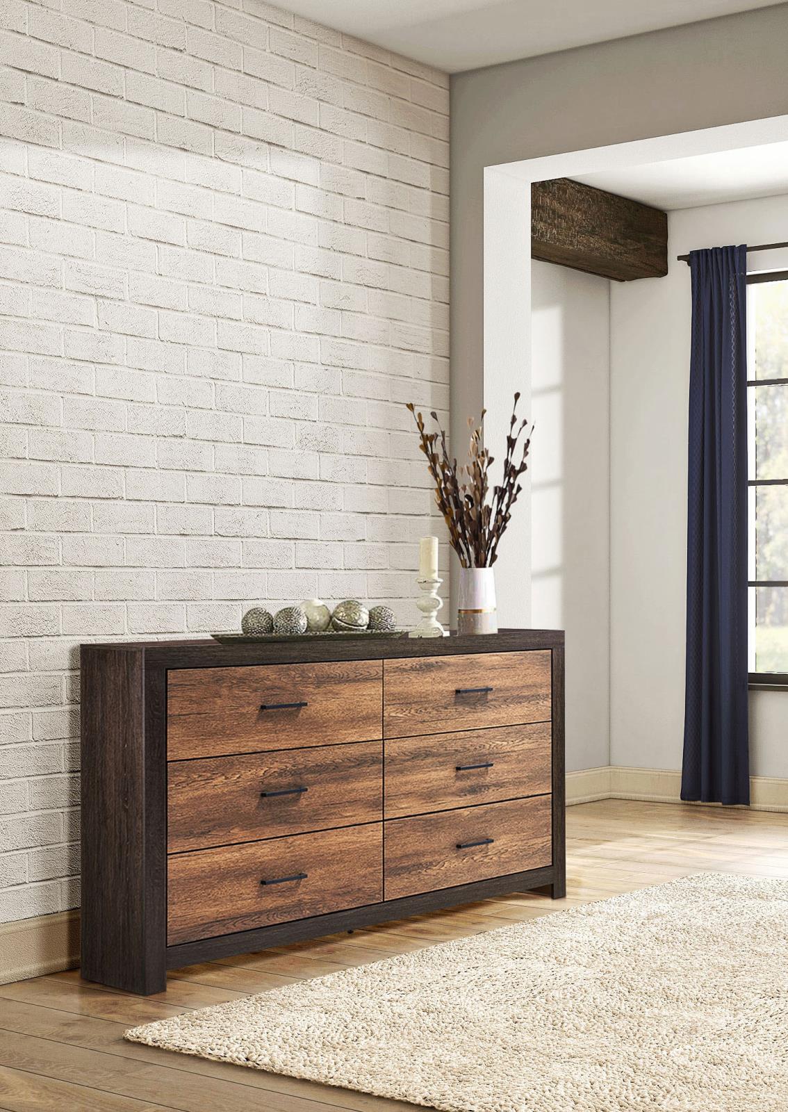 Dewcrest 6-drawer Dresser Caramel and Licorice