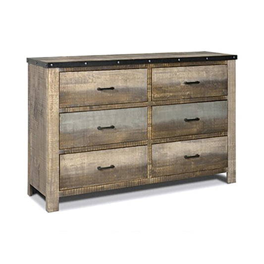 Sembene 6-drawer Dresser Antique Multi-color