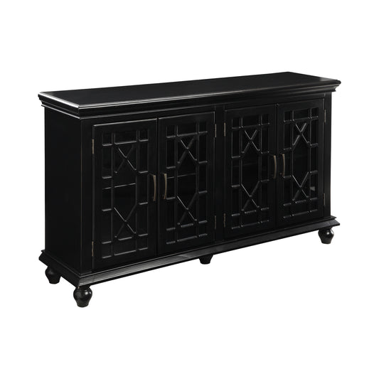 4-door Accent Cabinet Black