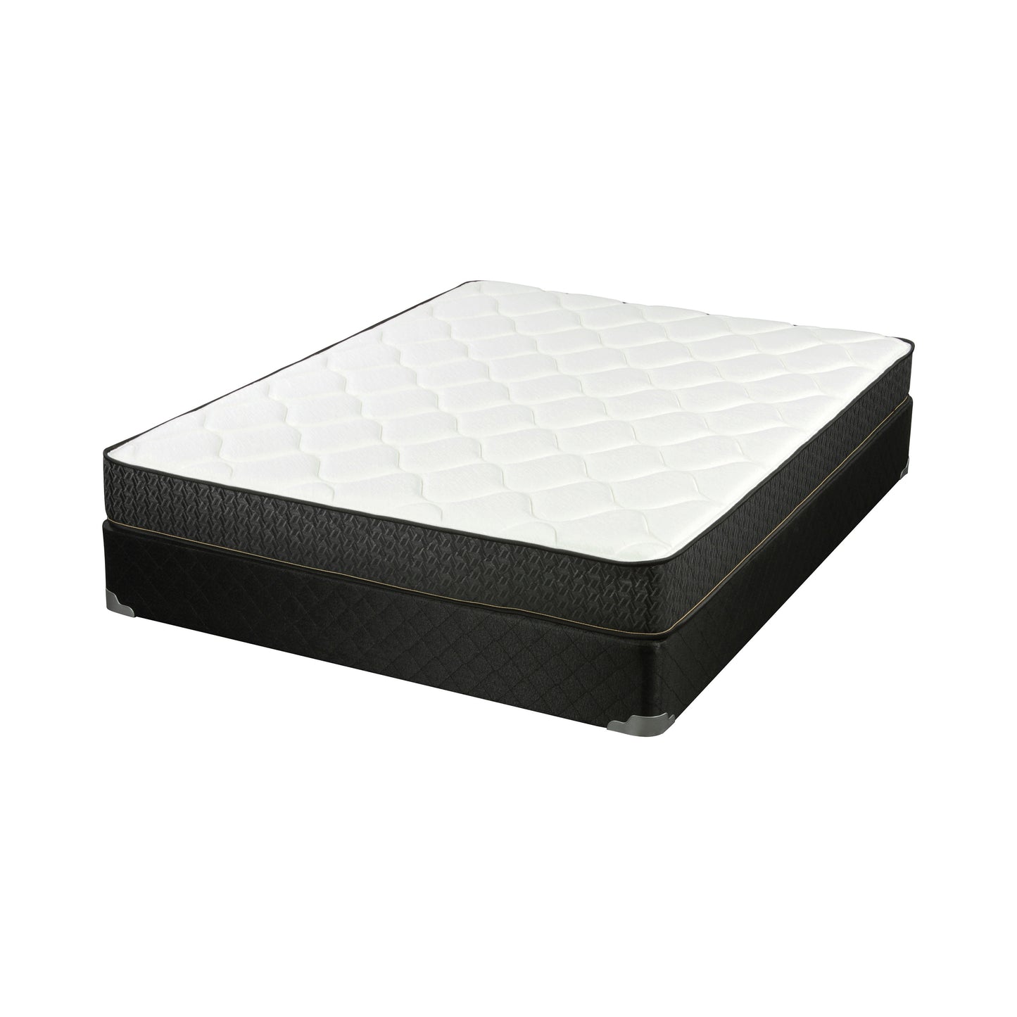 Santa Barbara Full Mattress White and Charcoal