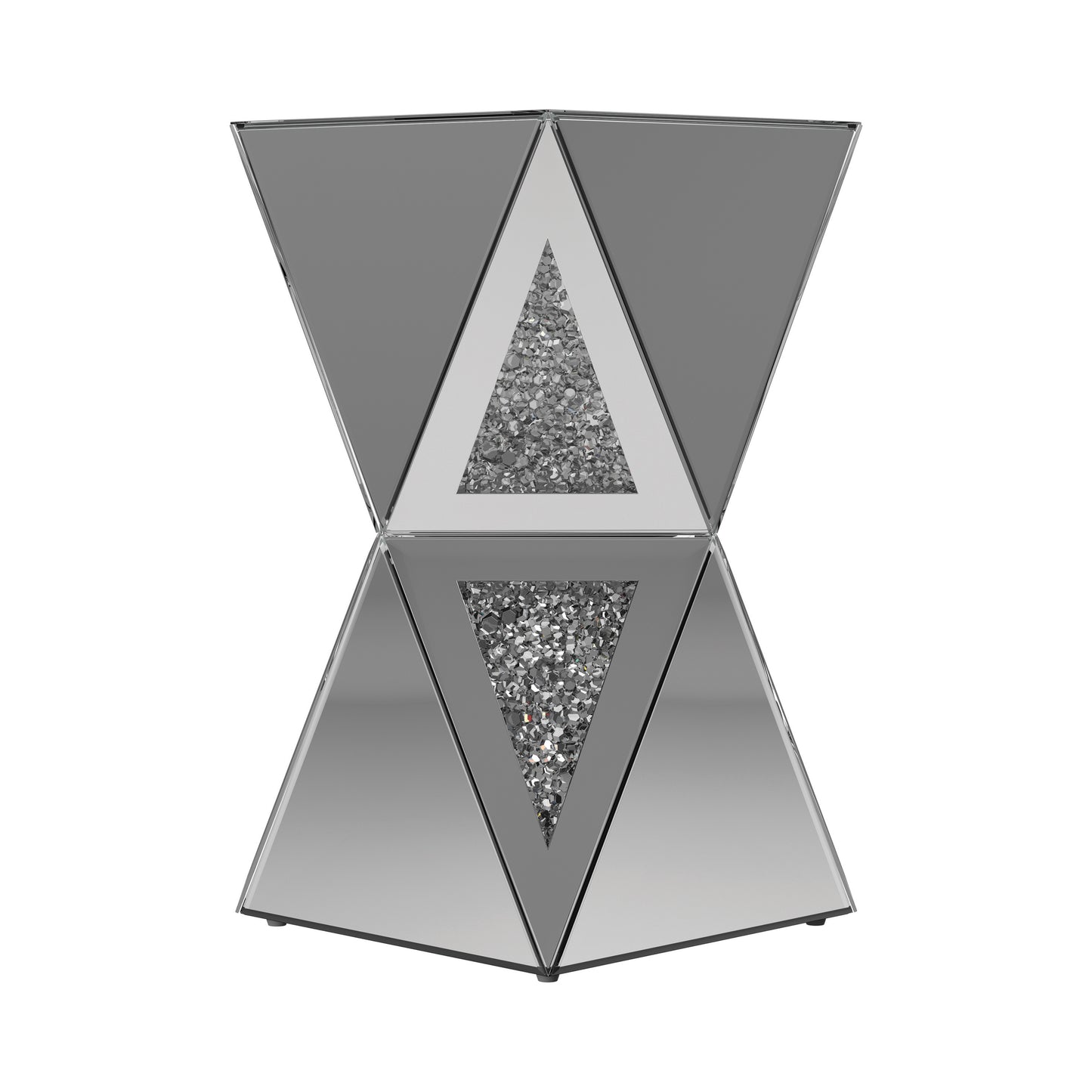 Geometric Side Table Silver