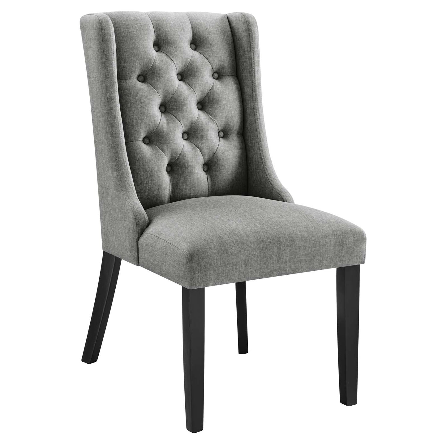 Baronet Button Tufted Fabric Dining Chair