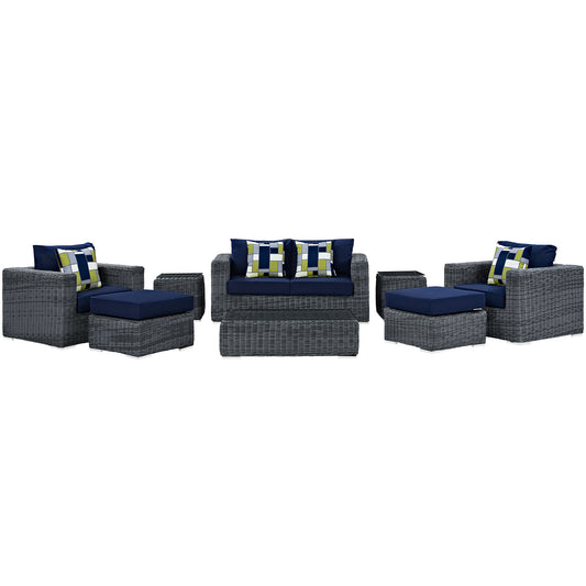 Summon 8 Piece Outdoor Patio Sunbrella® Sectional Set