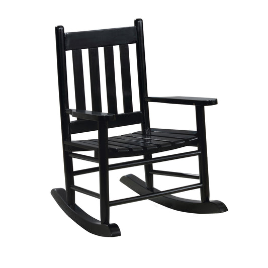 Slat Back Youth Rocking Chair Black