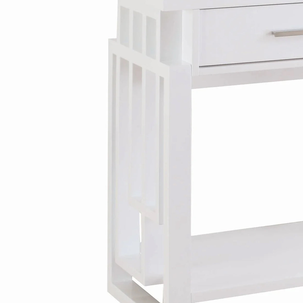 Rectangular 2-drawer Sofa Table High Glossy White