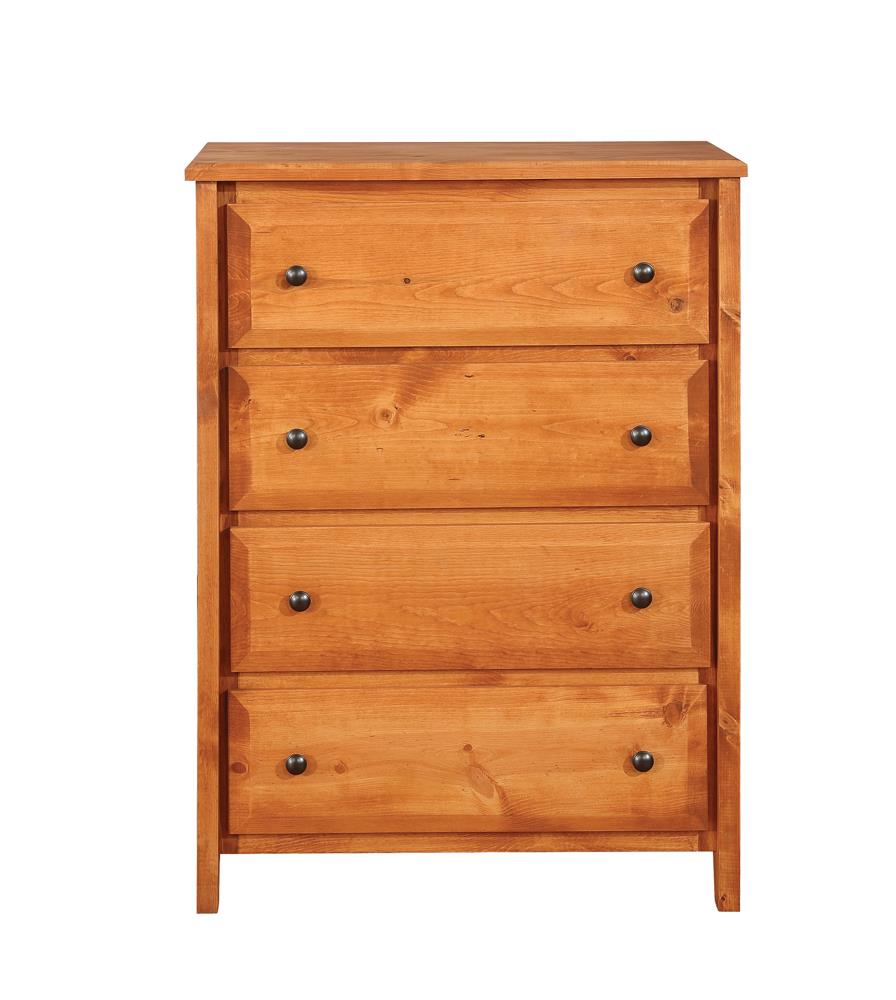 Wrangle Hill 4-drawer Chest Amber Wash