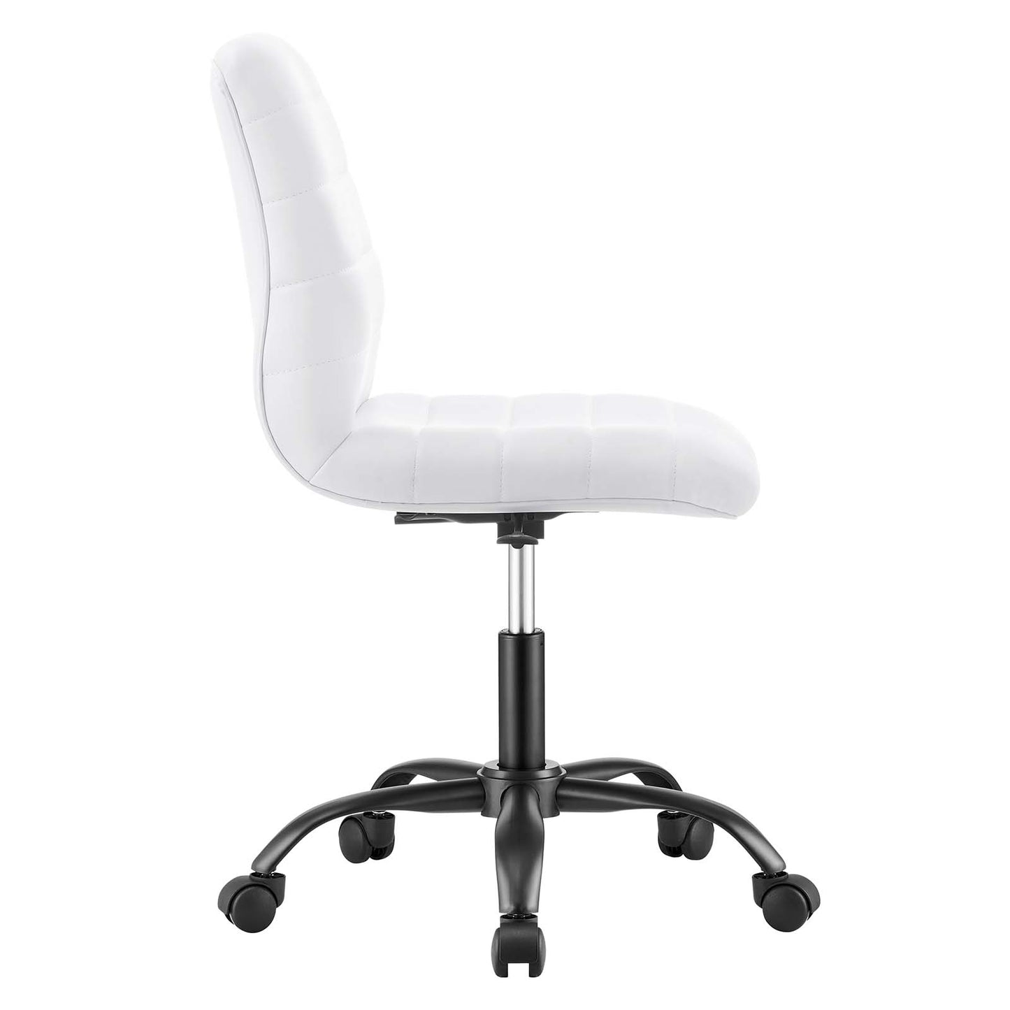 Ripple Armless Vegan Leather Office Chair