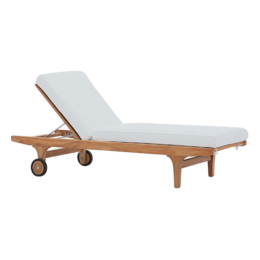 Saratoga Outdoor Patio Teak Chaise Lounge