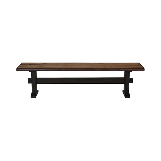 Bexley Trestle Bench Natural Honey and Espresso