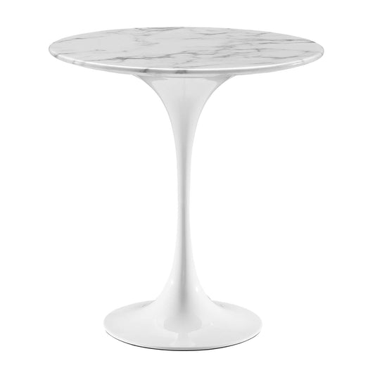 Lippa 20" Round Artificial Marble Side Table