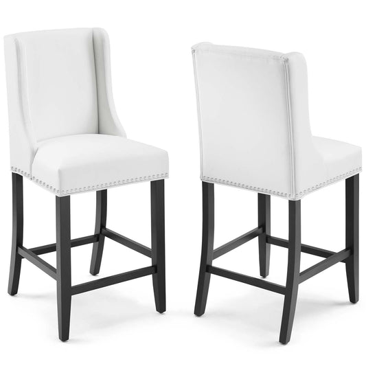 Baron Counter Stool Faux Leather Set of 2