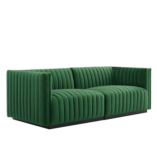 Conjure Channel Tufted Performance Velvet Loveseat