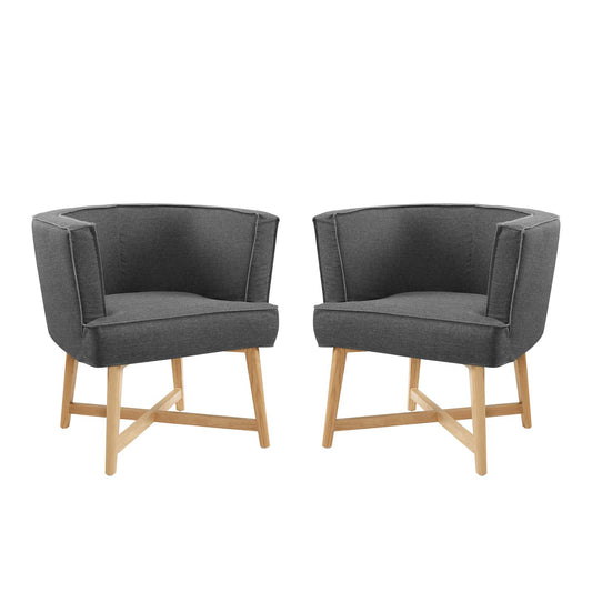 Anders Accent Chair Upholstered Fabric Set of 2