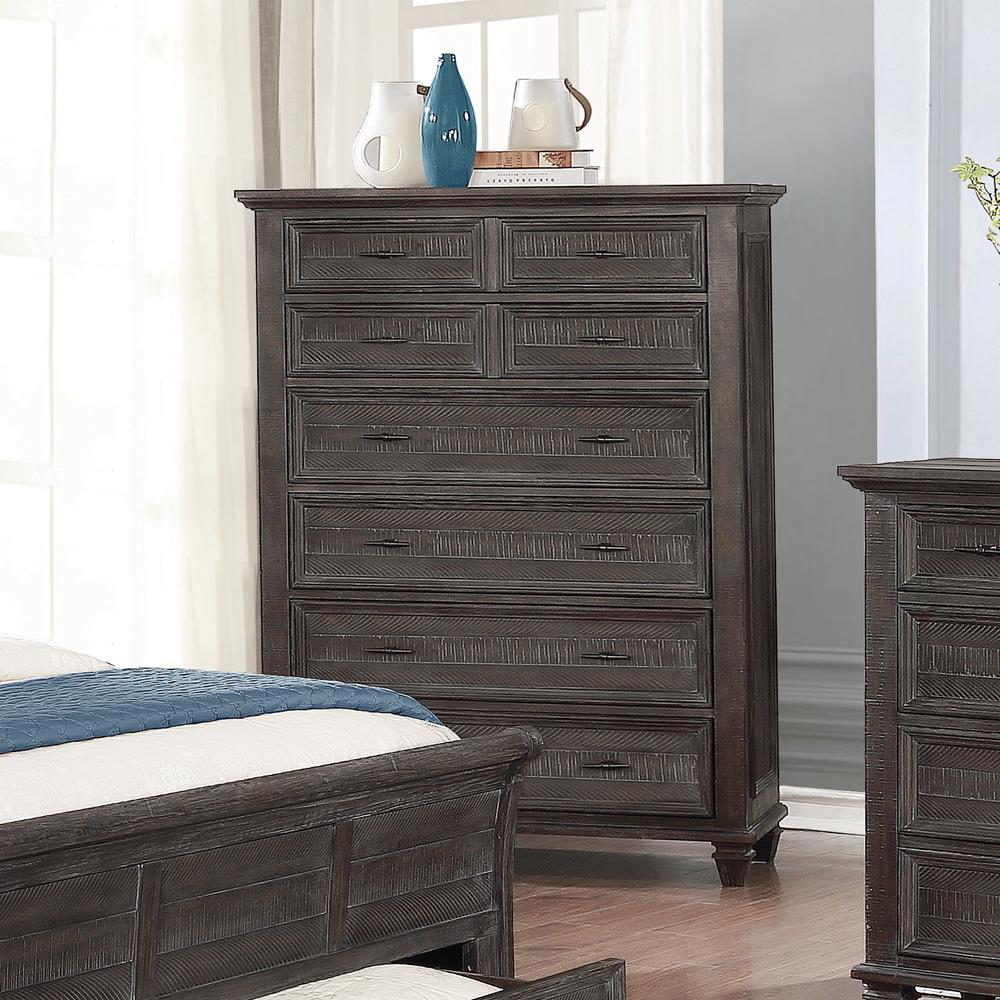 Atascadero 8-drawer Chest Weathered Carbon