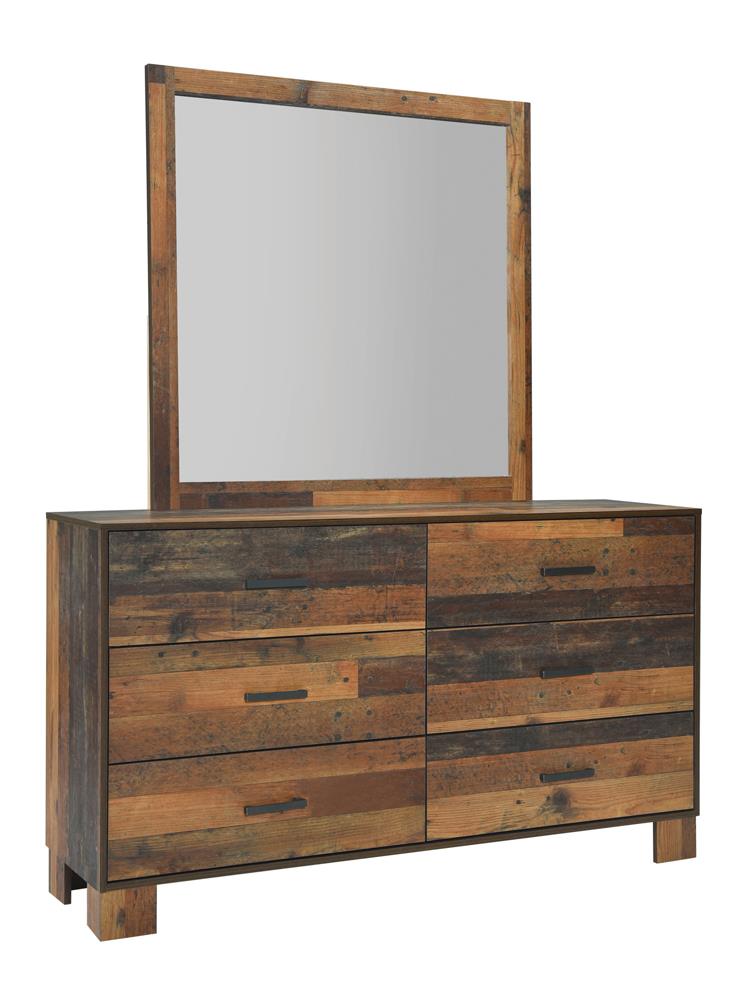 Sidney Square Mirror Rustic Pine