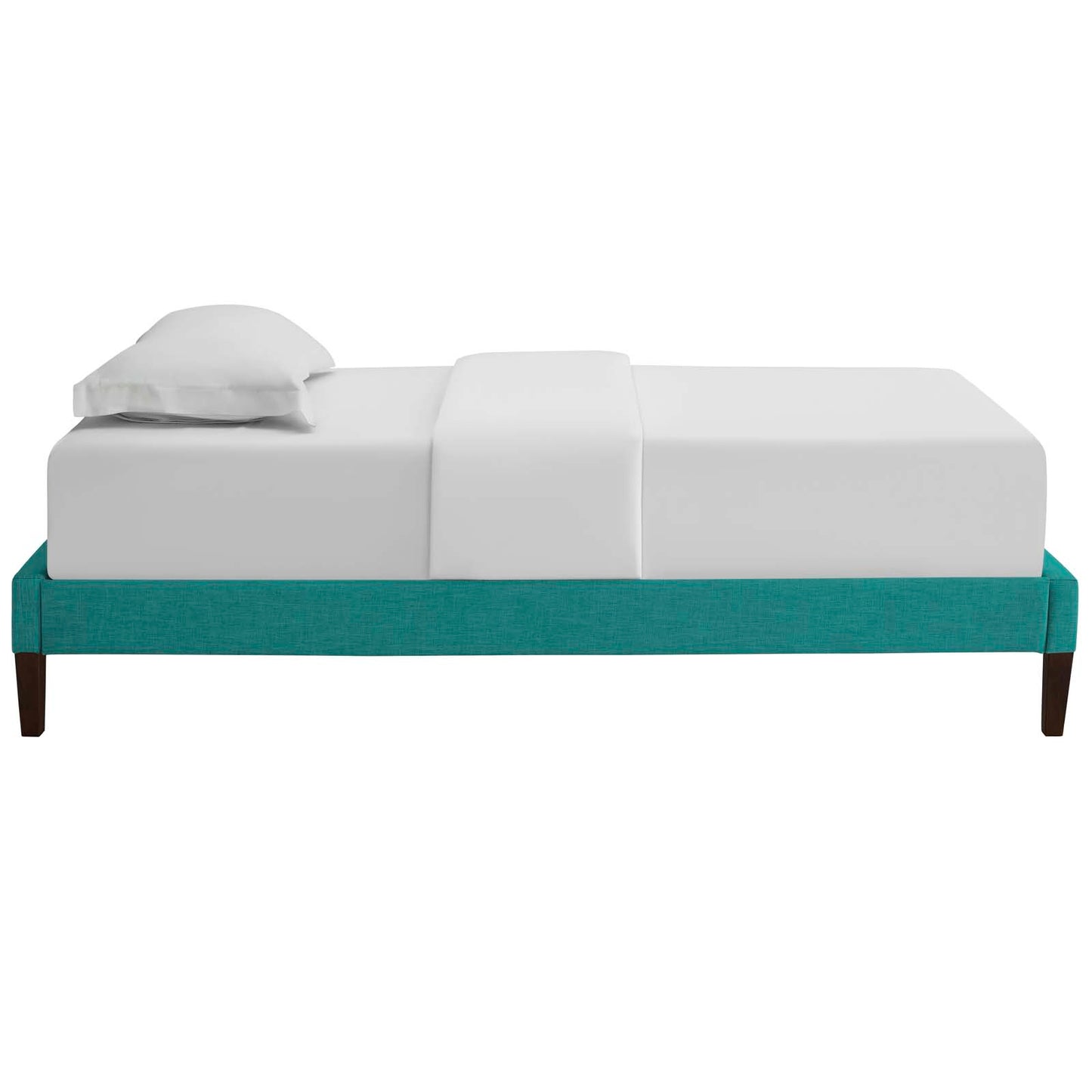 Tessie Twin Fabric Bed Frame with Squared Tapered Legs