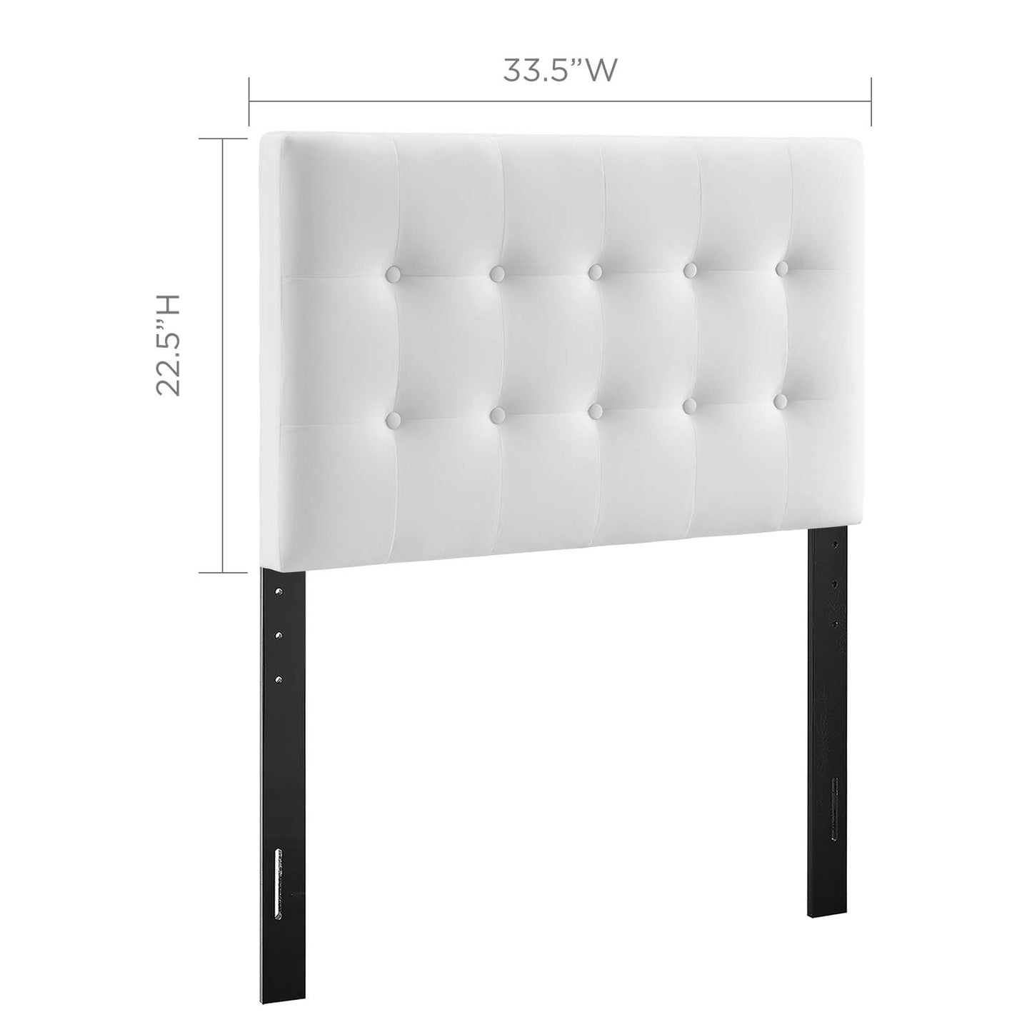 Emily Twin Biscuit Tufted Performance Velvet Headboard