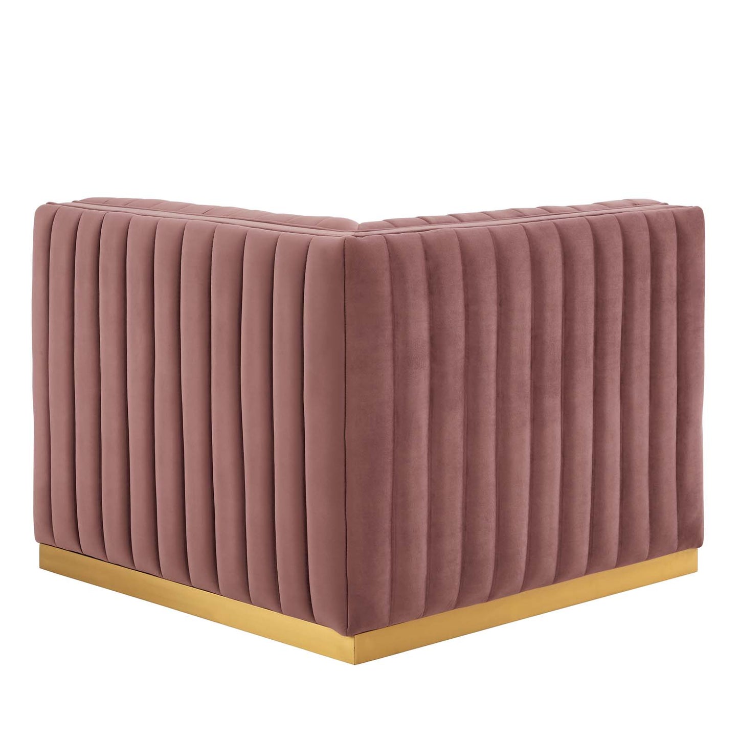 Conjure Channel Tufted Performance Velvet Left Corner Chair