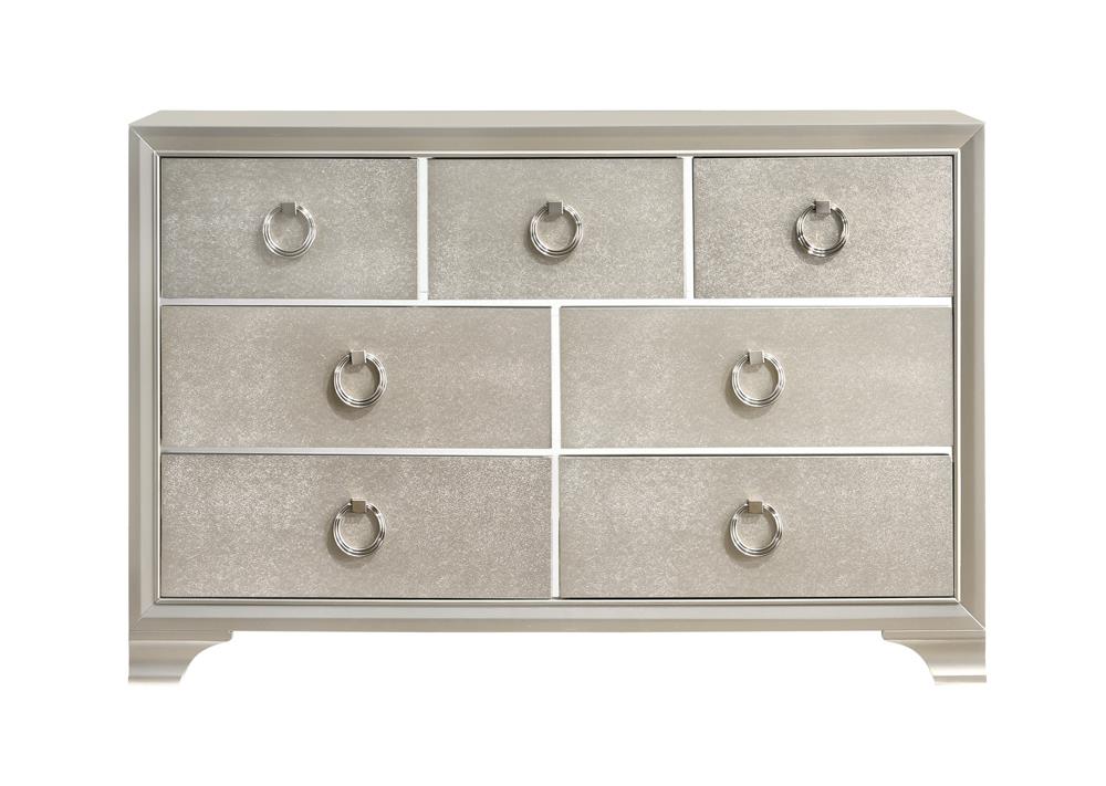 Salford 7-drawer Dresser Metallic Sterling