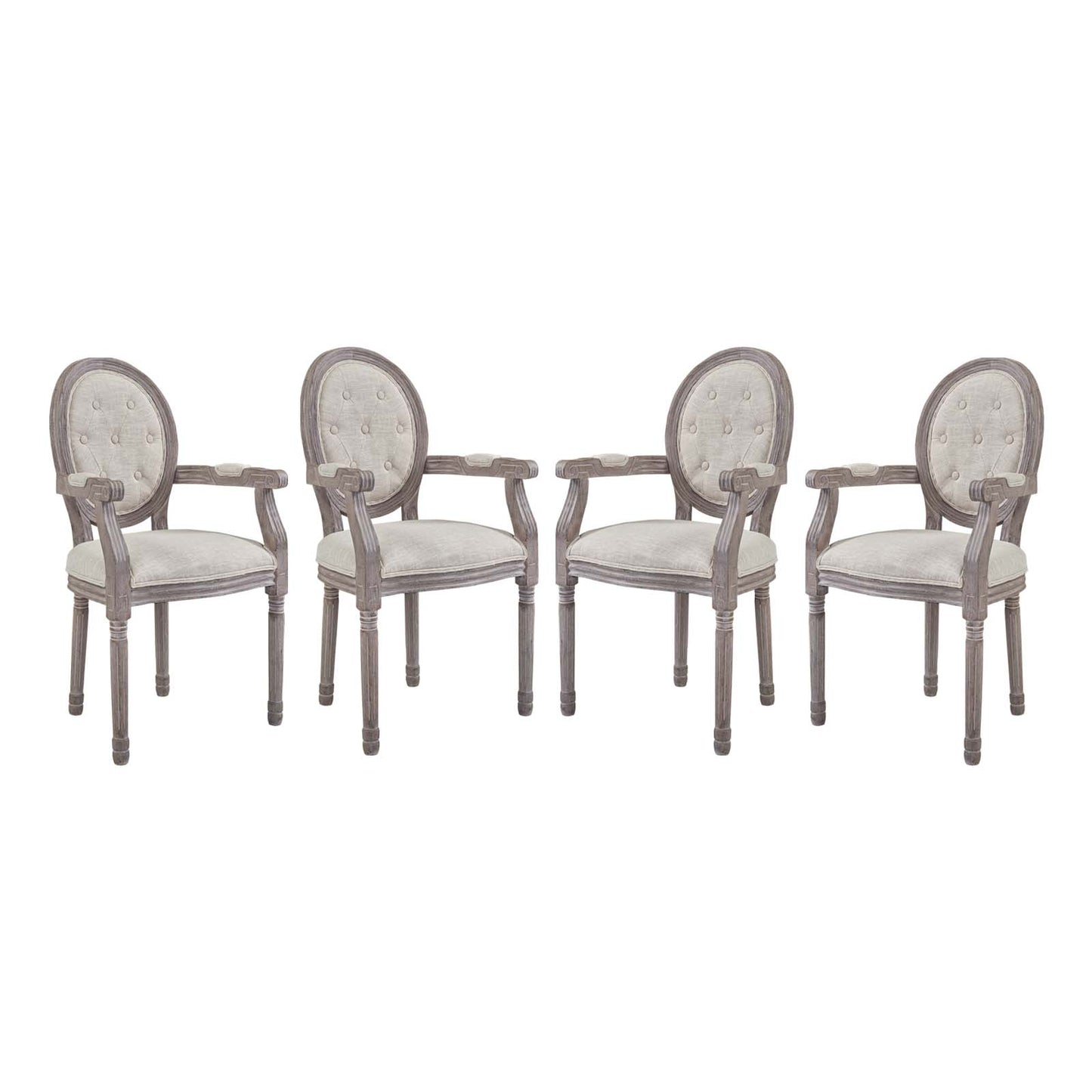 Arise Dining Armchair Upholstered Fabric Set of 4