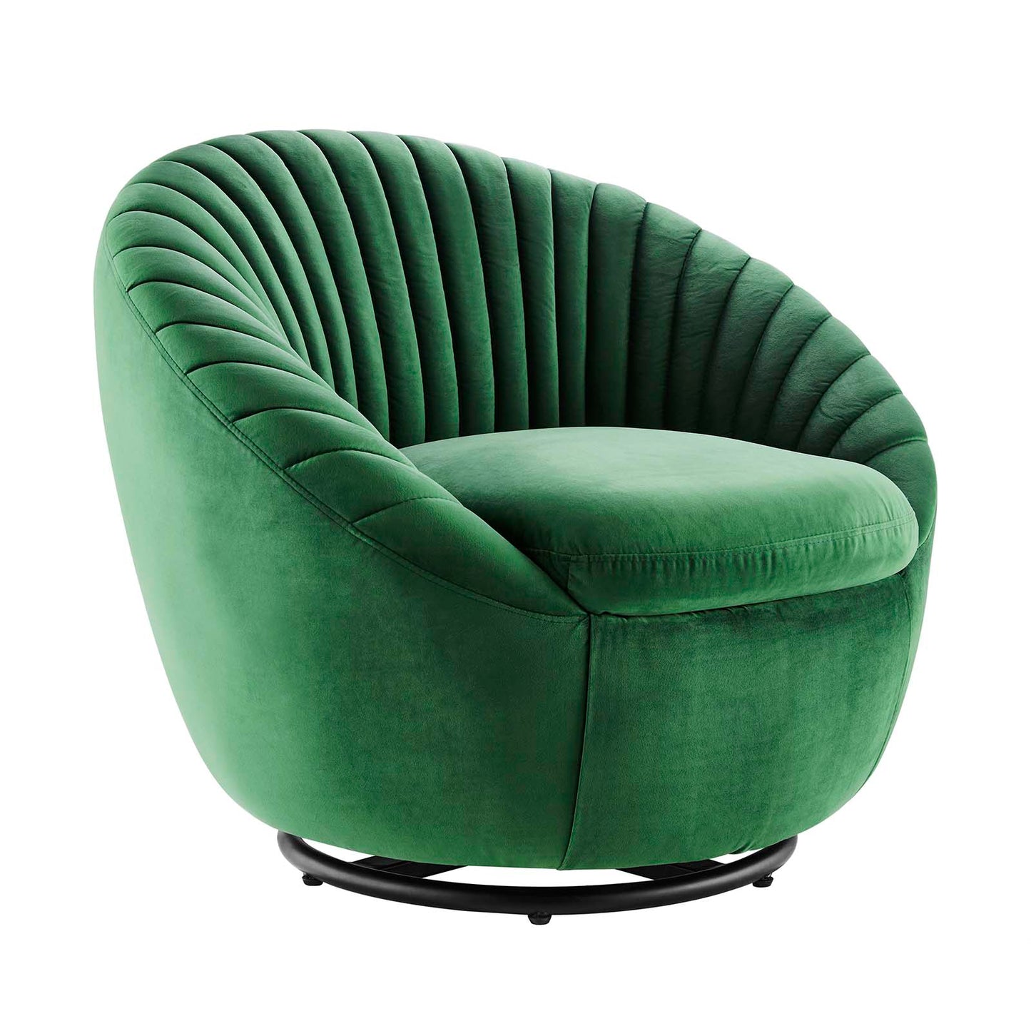 Whirr Tufted Performance Velvet Swivel Chair