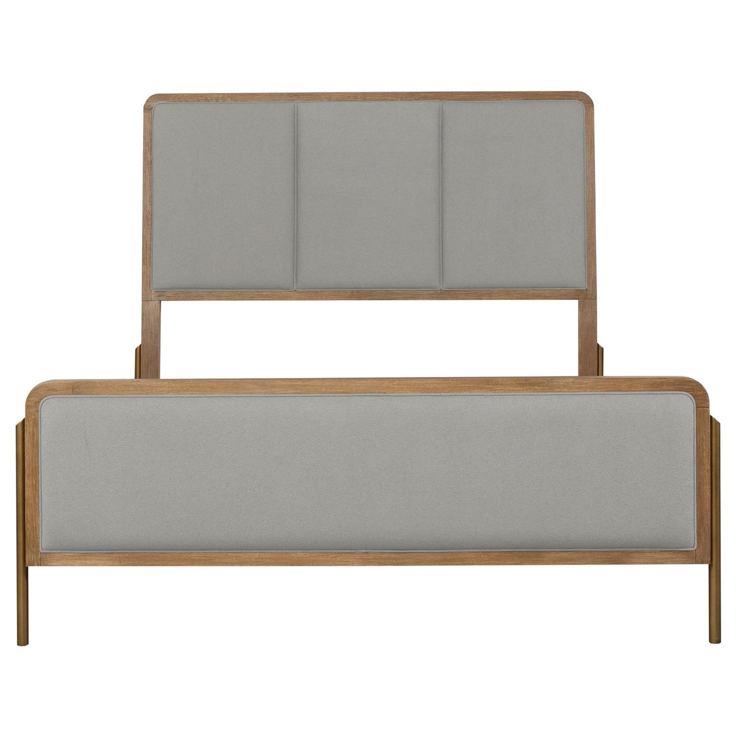 Arini Upholstered Eastern King Panel Bed Sand Wash and Grey