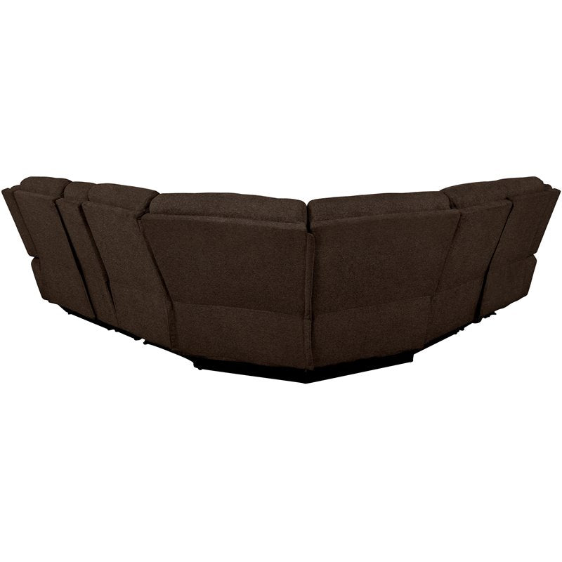 Belize 6-piece Pillow Top Arm Motion Sectional Brown