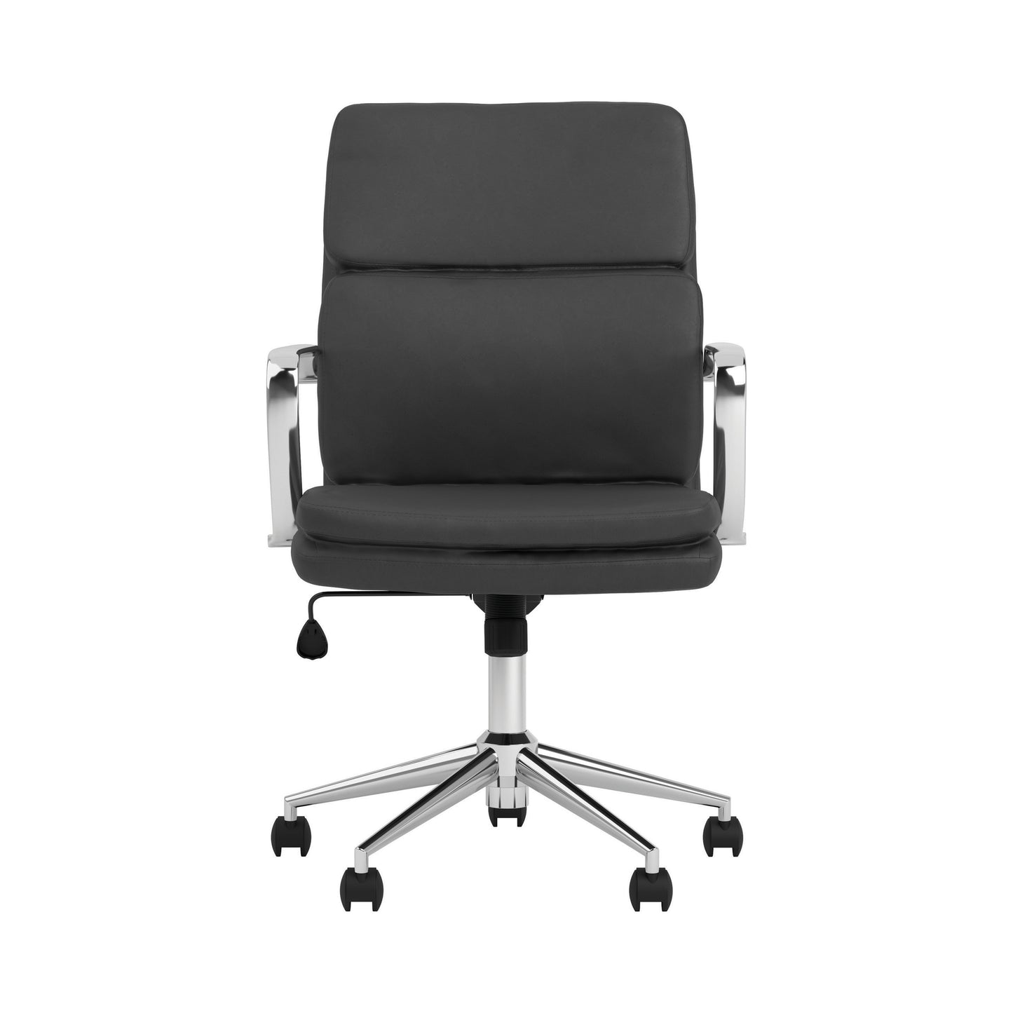 Standard Back Upholstered Office Chair Black
