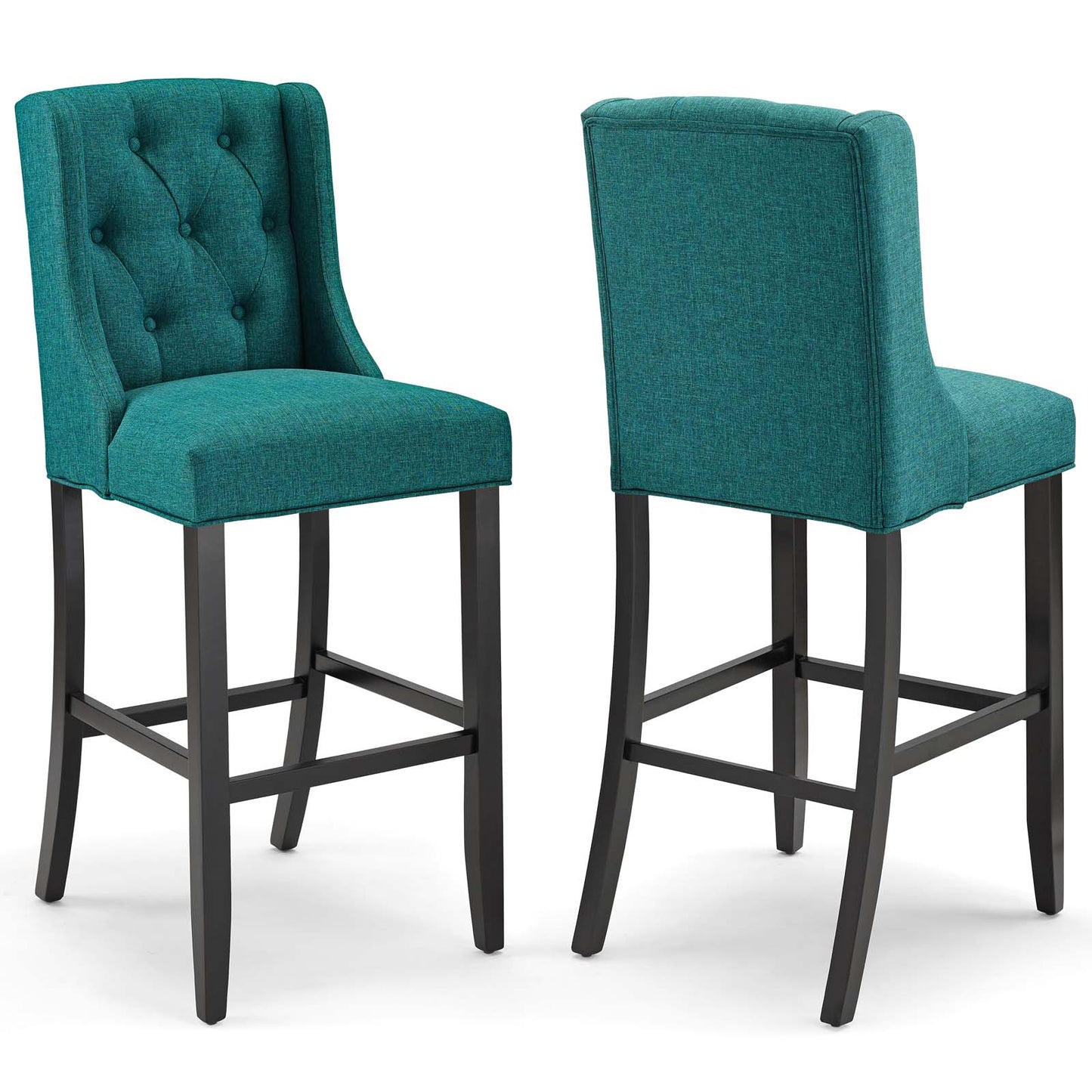 Baronet Bar Stool Upholstered Fabric Set of 2