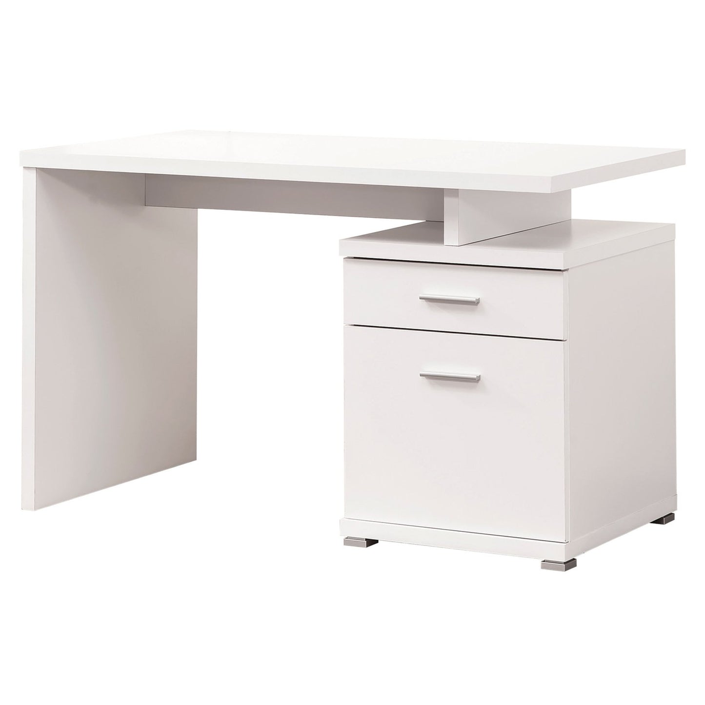 Irving 2-drawer Office Desk with Cabinet White