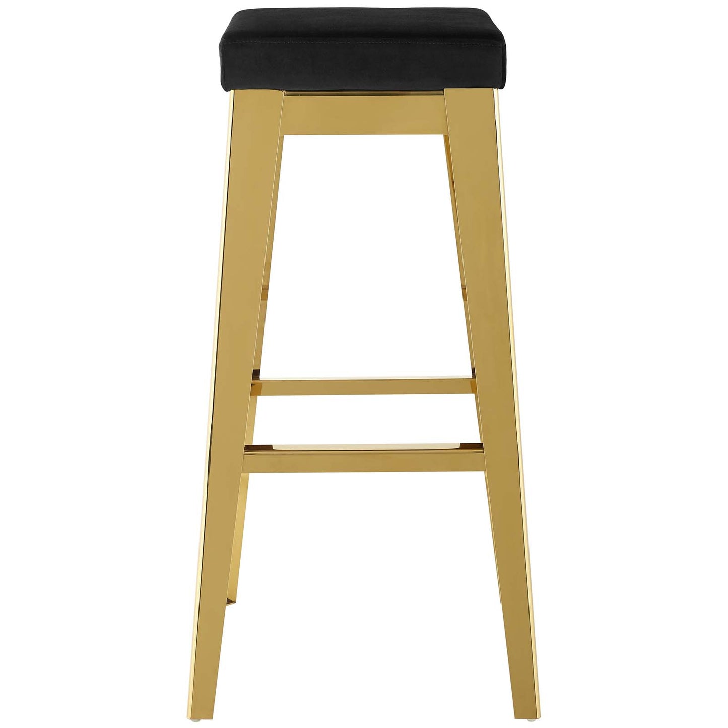 Arrive Gold Stainless Steel Performance Velvet Bar Stool