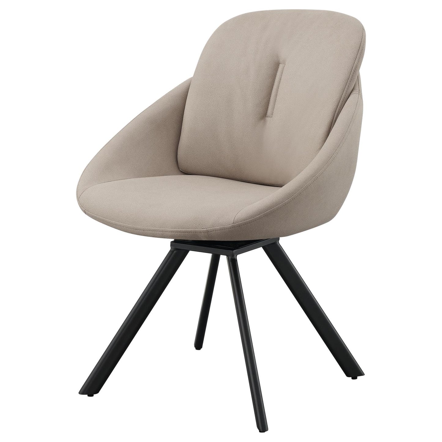 Mina Upholstered Swivel Padded Side Chairs (Set of 2)
