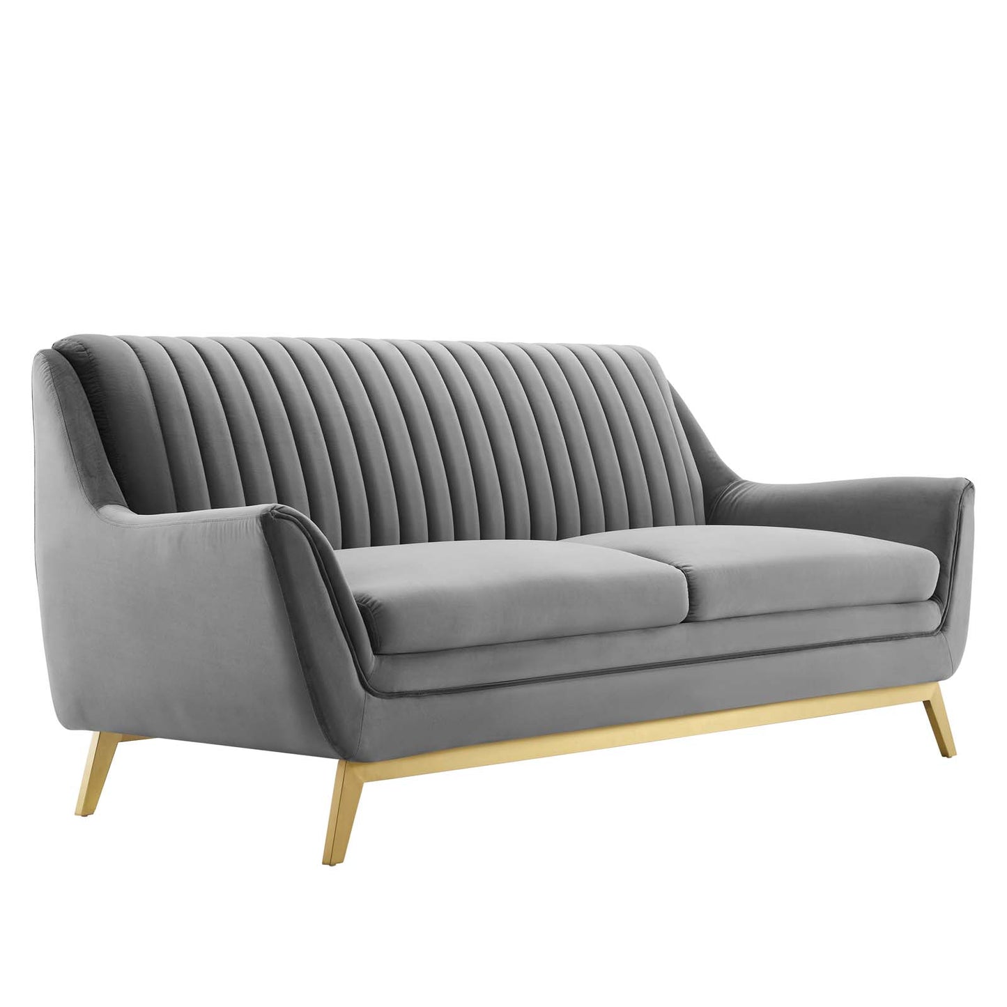 Winsome Channel Tufted Performance Velvet Sofa