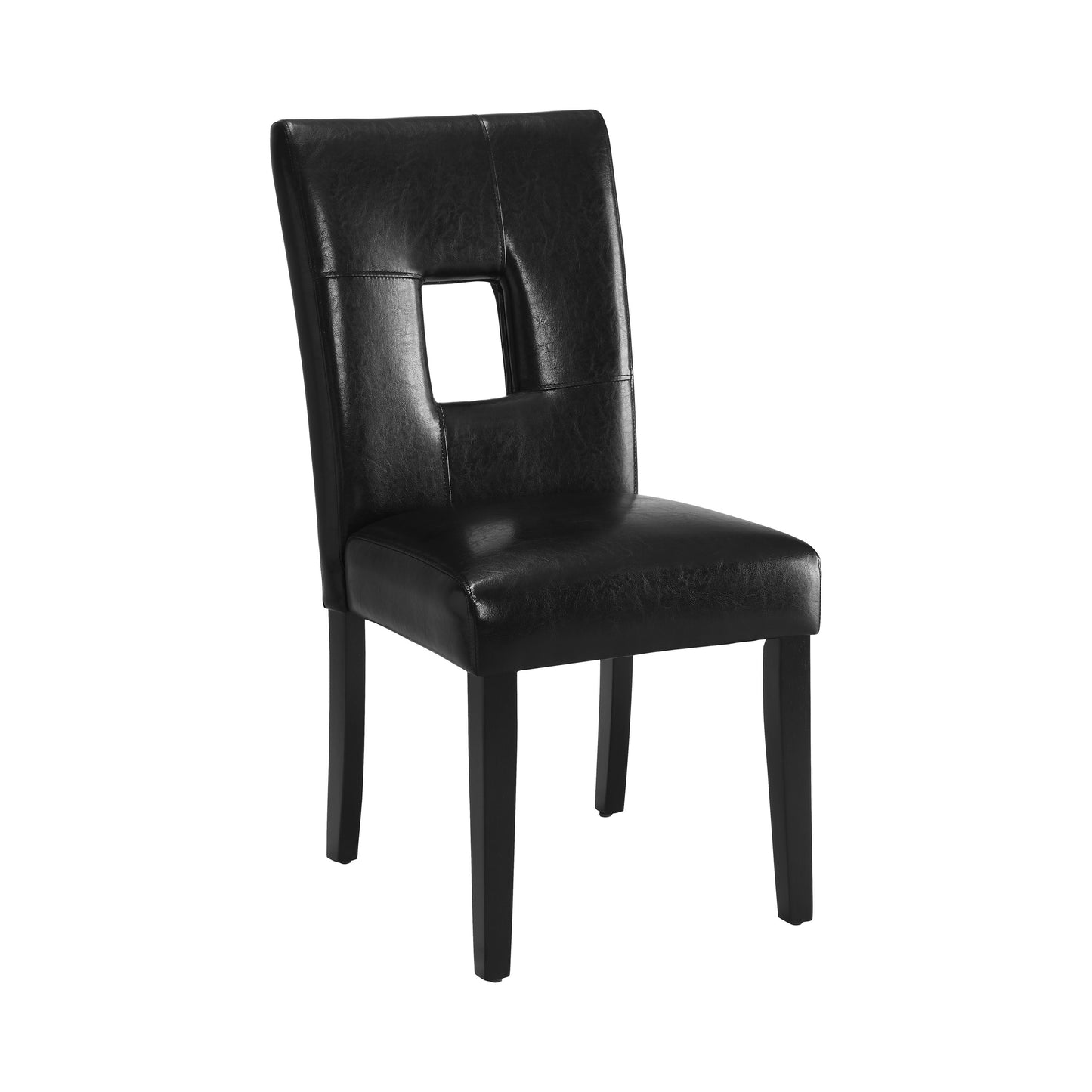 Shannon Open Back Upholstered Dining Chairs Black (Set of 2)