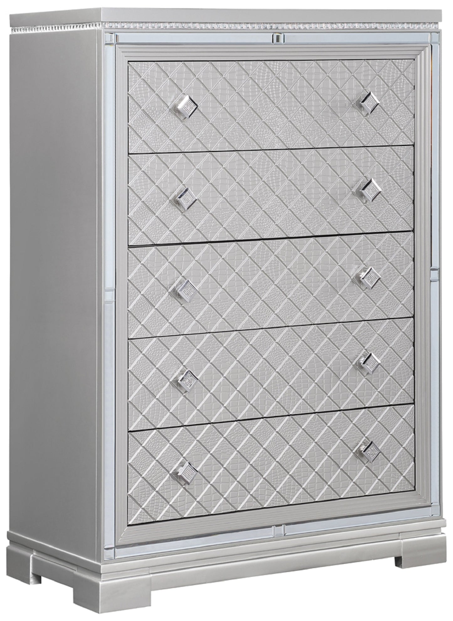 Eleanor Rectangular 5-drawer Chest Metallic