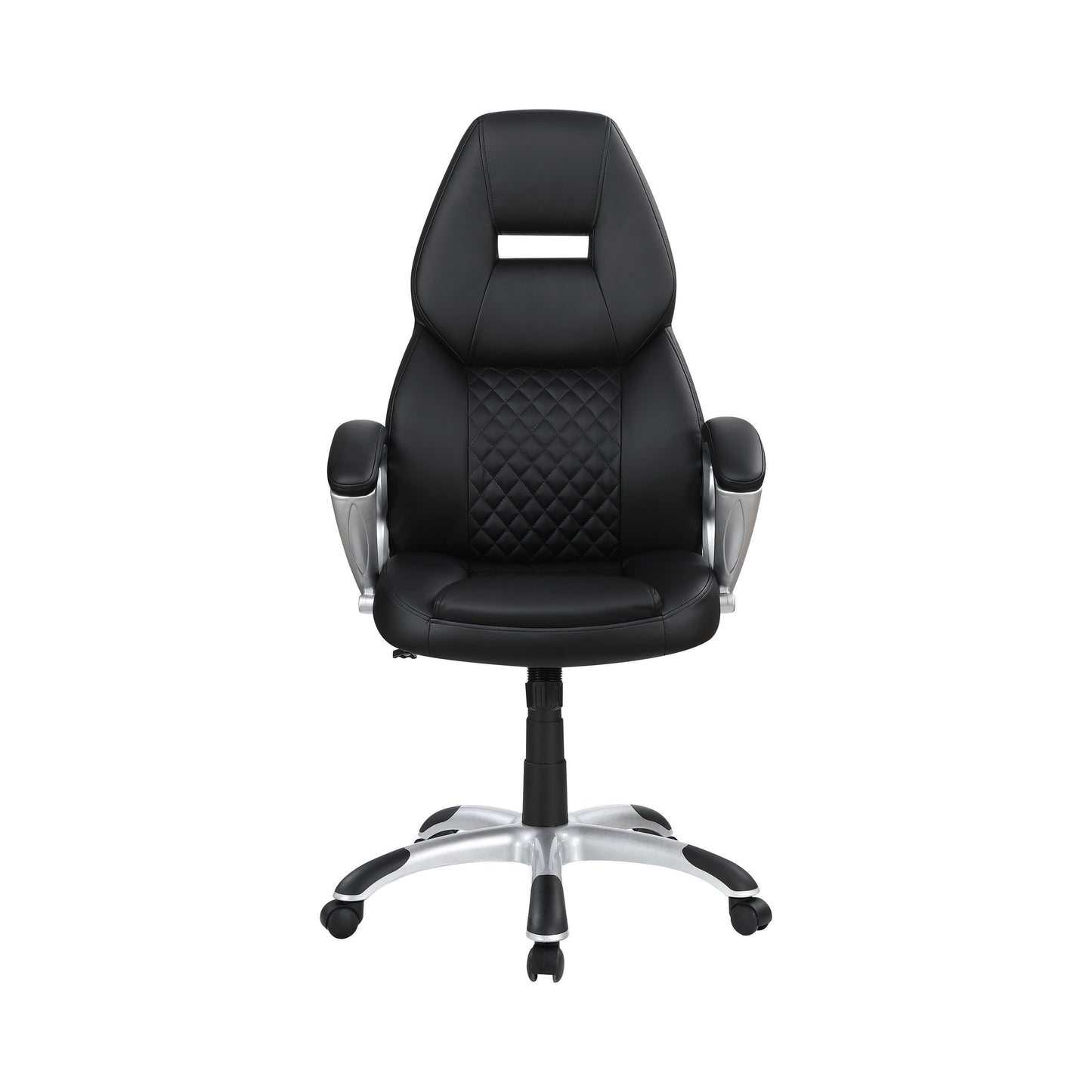 Adjustable Height Office Chair Black and Silver