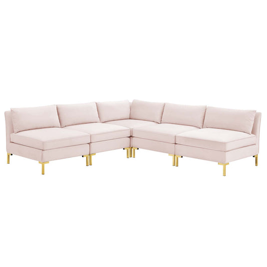 Ardent 5-Piece Performance Velvet Sectional Sofa