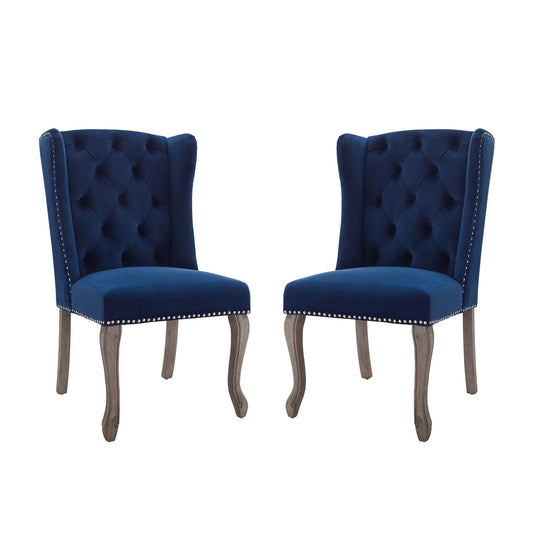 Apprise Side Chair Performance Velvet Set of 2