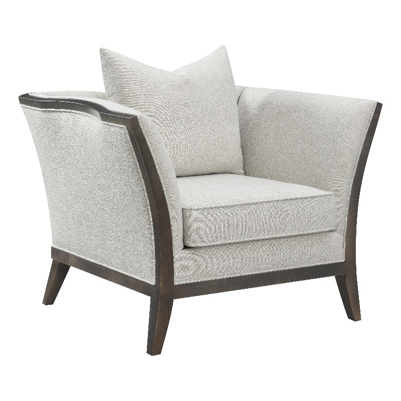 Lorraine Upholstered Chair with Flared Arms Beige