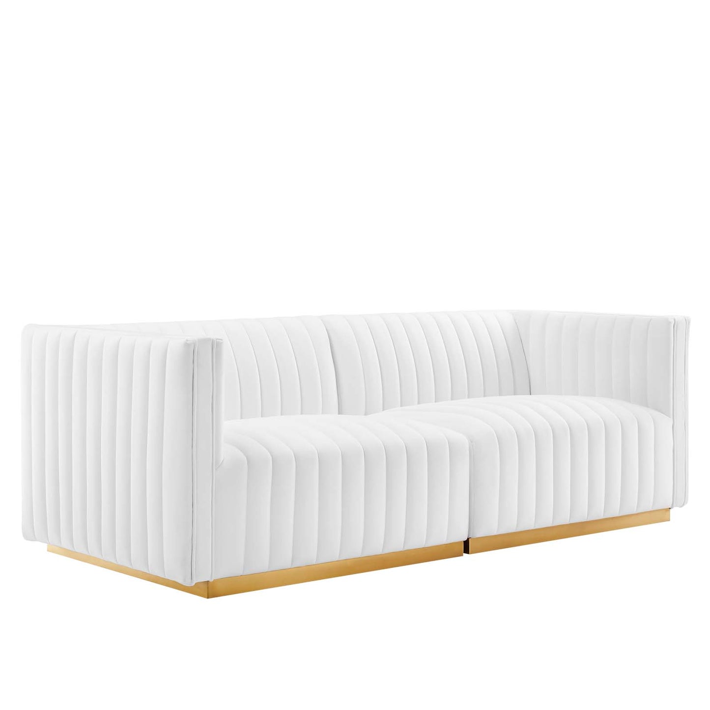 Conjure Channel Tufted Performance Velvet Loveseat