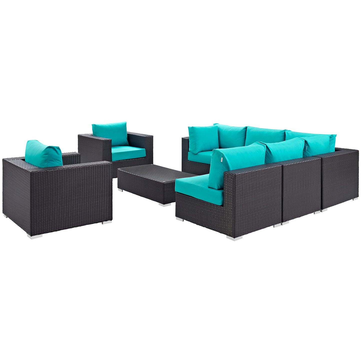 Convene 8 Piece Outdoor Patio Sectional Set