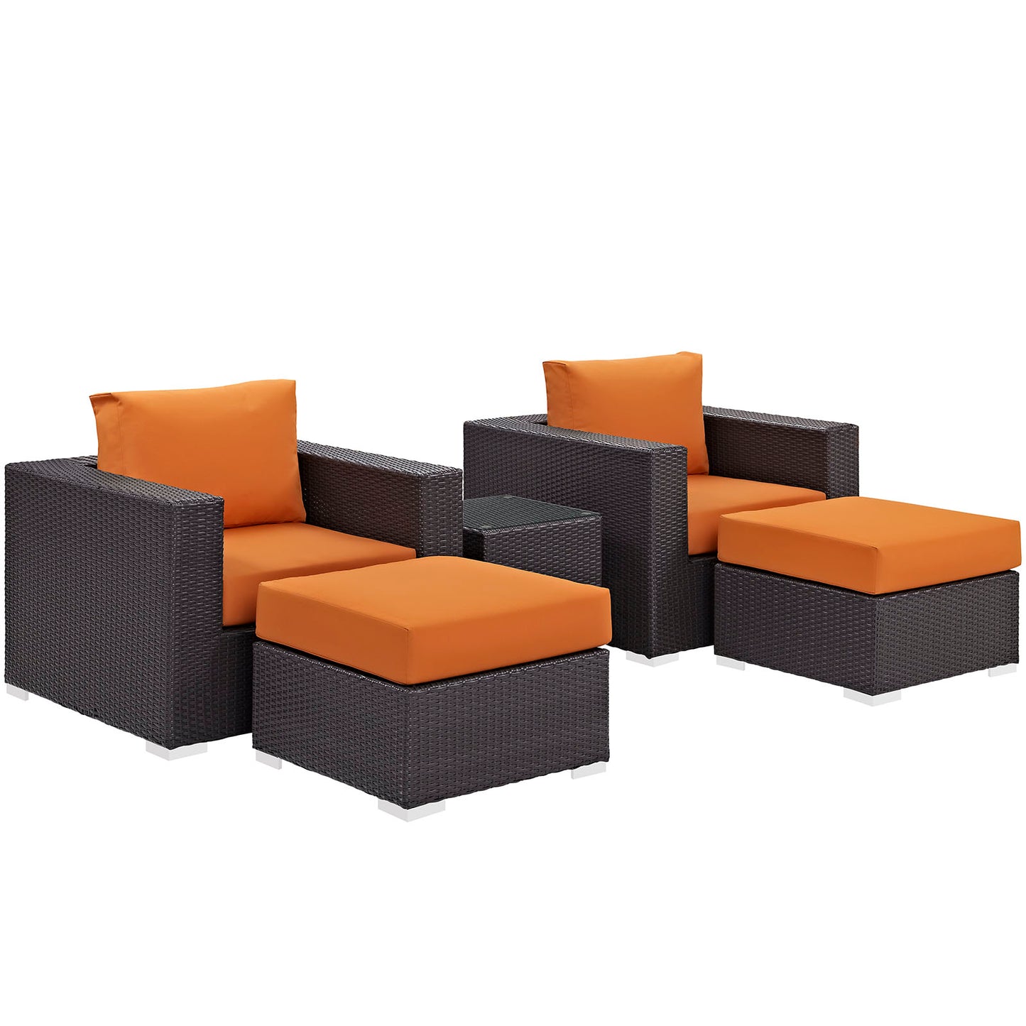 Convene 5 Piece Outdoor Patio Sectional Set