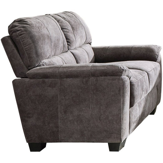 Hartsook Upholstered Pillow Top Arm Loveseat Charcoal Grey