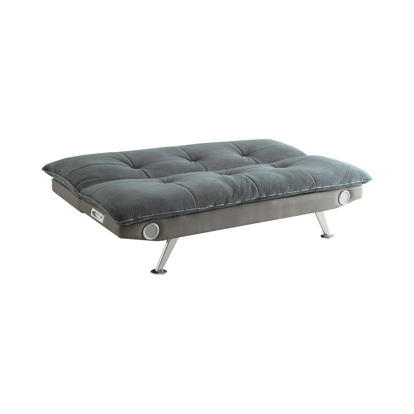 Odel Upholstered Sofa Bed with Bluetooth Speakers Grey