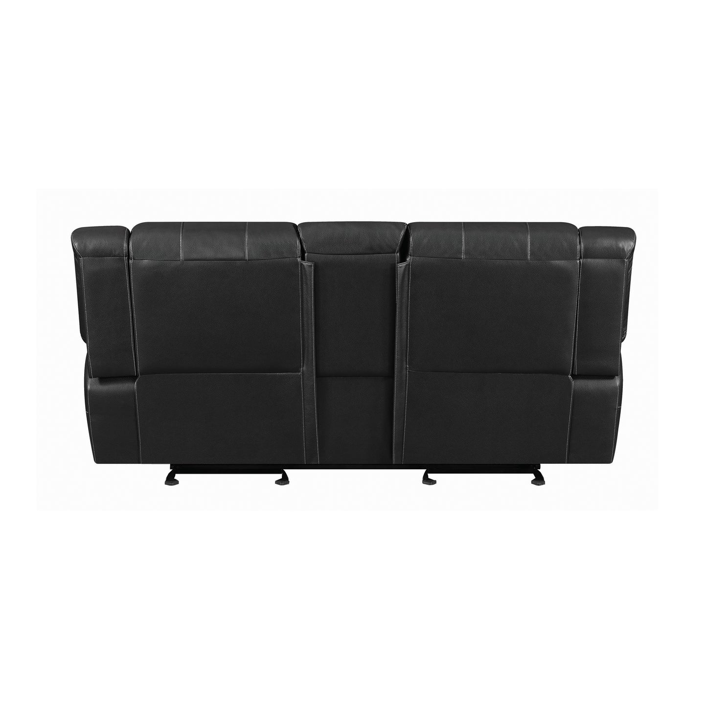 Lee Glider Loveseat with Colsole Black