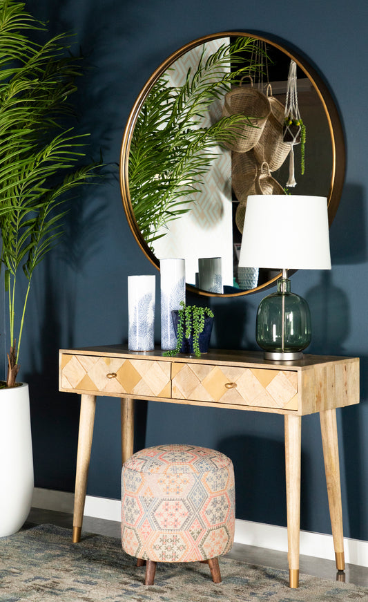 Rectangular Storage Console Table Natural