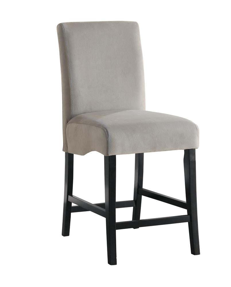 Stanton Upholstered Counter Height Chairs Grey and Black (Set of 2)