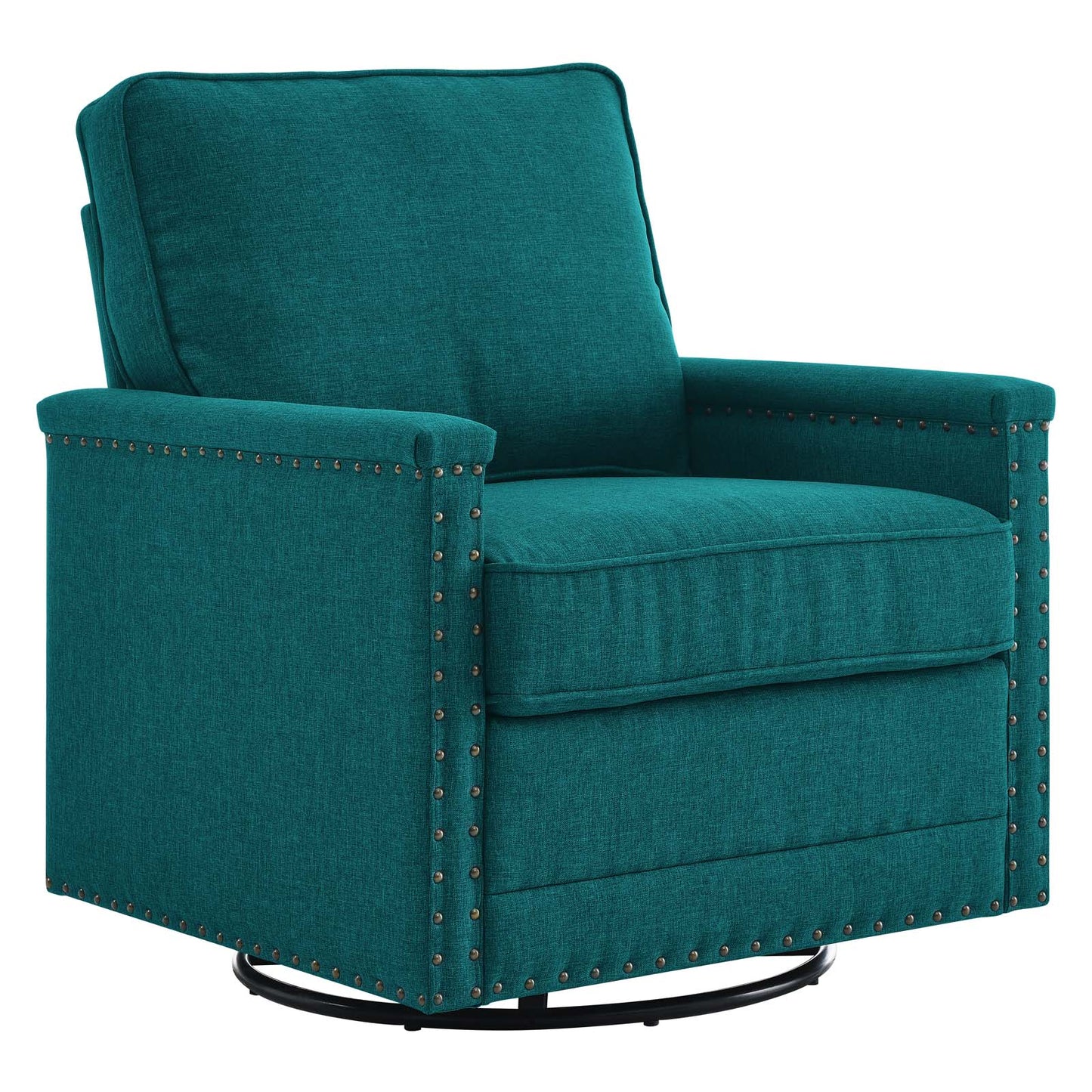 Ashton Upholstered Fabric Swivel Chair