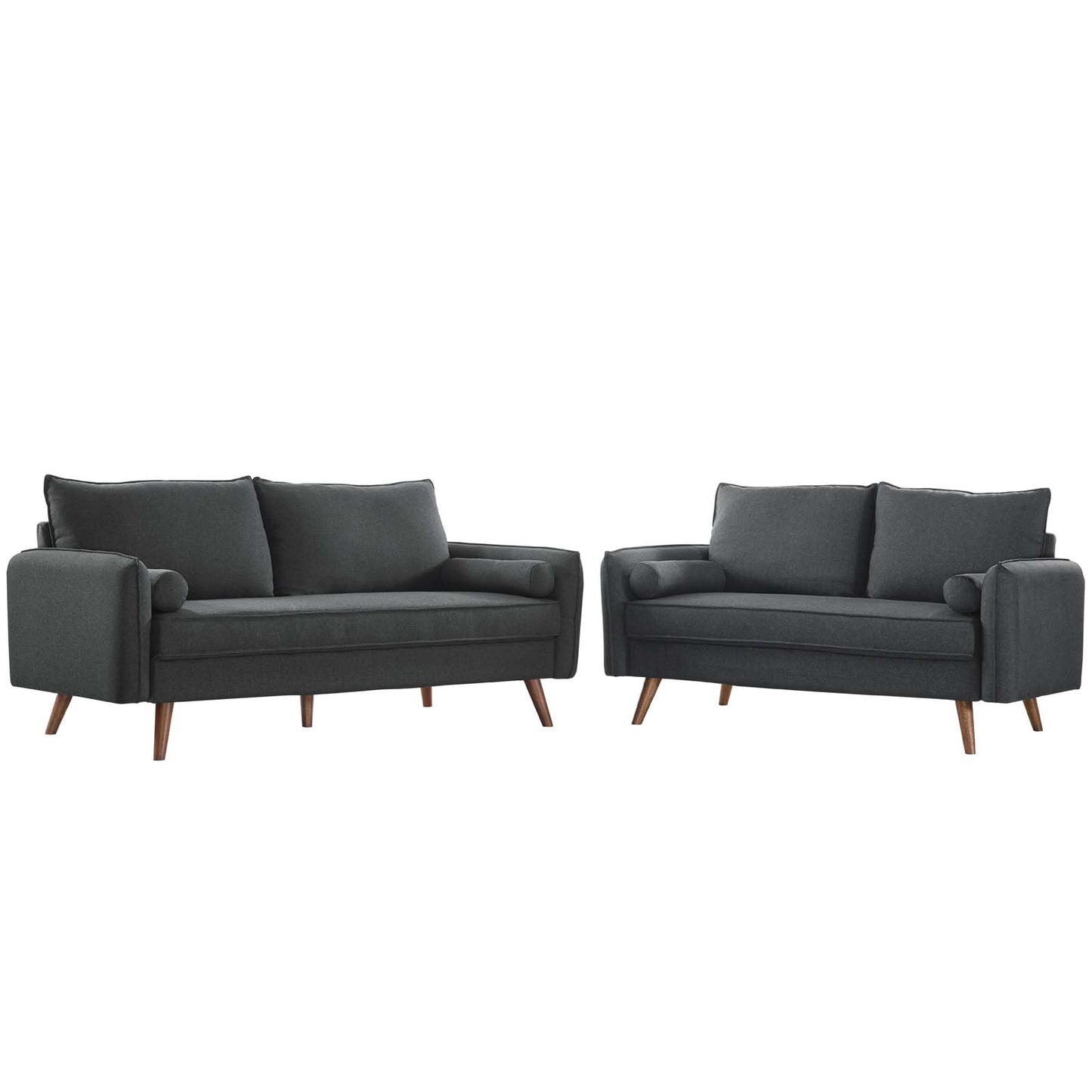 Revive Upholstered Fabric Sofa and Loveseat Set