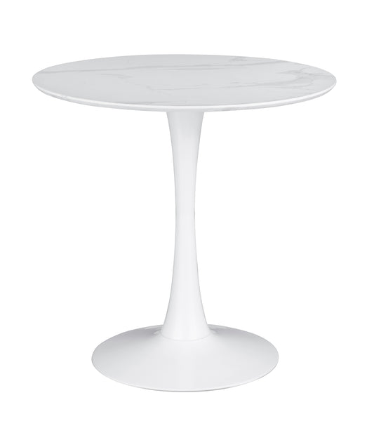 Arkell 30-inch Round Pedestal Dining Table White